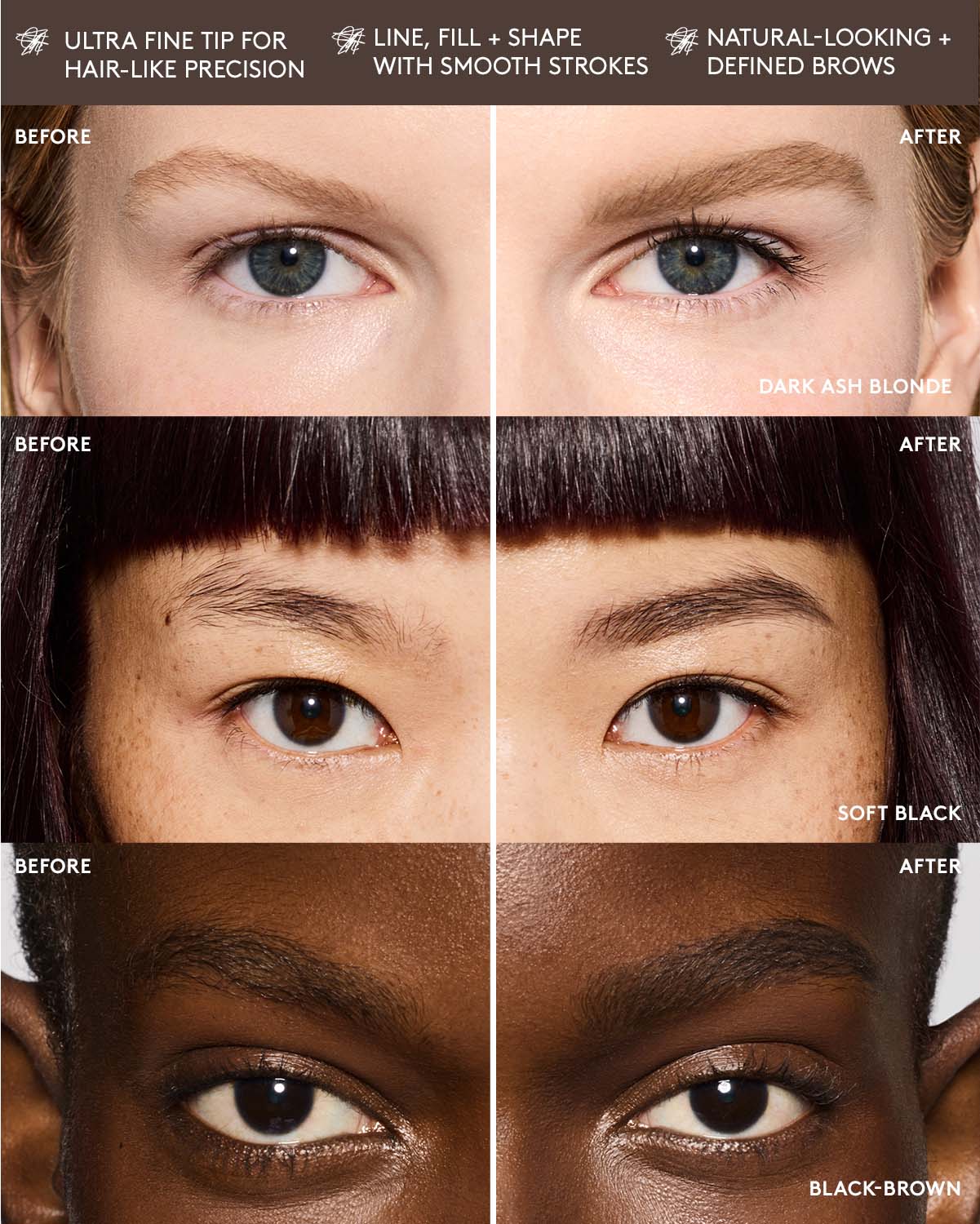 Brow MVP Ultra Fine Brow Pencil & Styler — Dark Brown